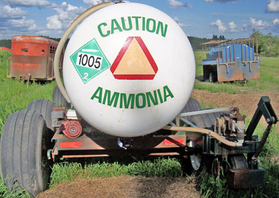 ammonia tank back view